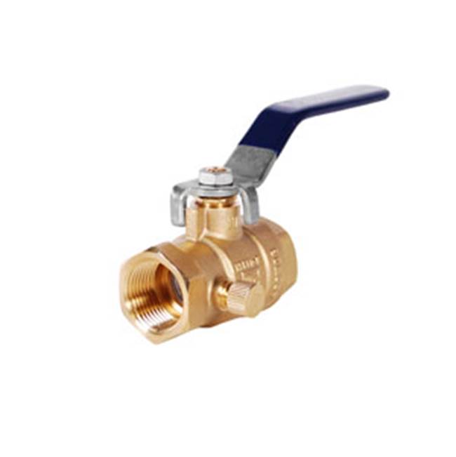 Legend Valve 1/2'' T-2102NL No Lead, DZR Forged Brass Full Port Ball Valve with Drain