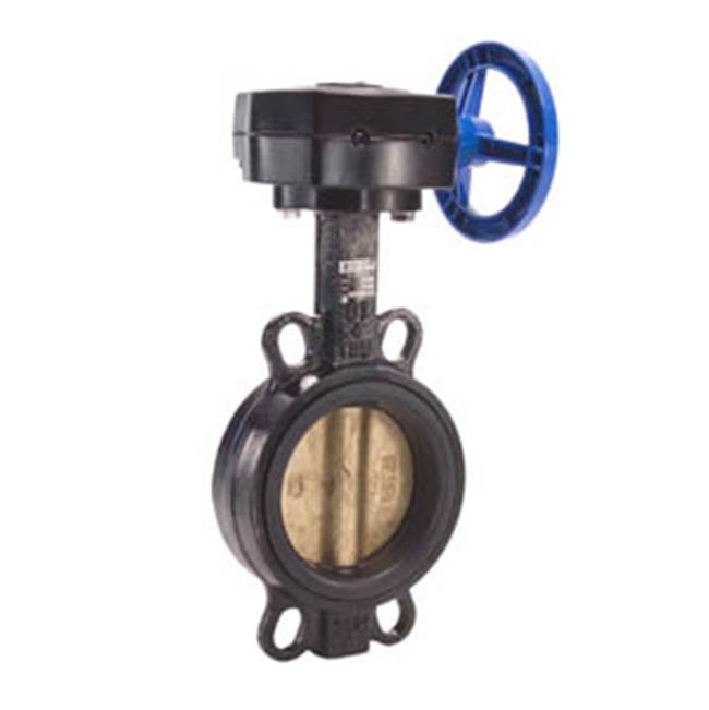 Legend Valve 8'' T-335AB-G Ductile Iron Wafer Butterfly Valve, Aluminum Bronze Disc, Gear Operated -EPDM