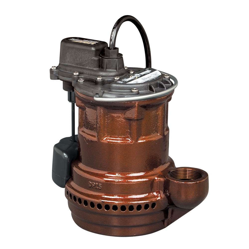 Liberty Pumps 1/4 hp, Submersible Sump Pump, Cast iron, wide angle float, 115V and 25'' cord