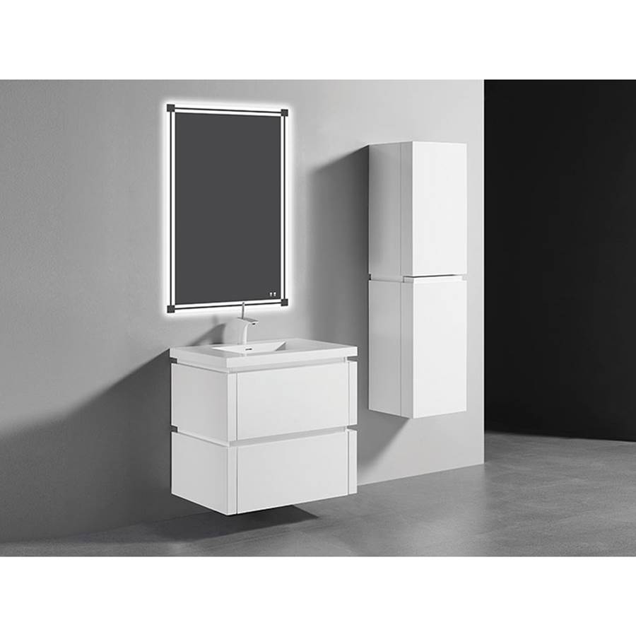 Madeli Cube 30''. White, Wall Hung Cabinet, 29-5/8'' X 22'' X 28''