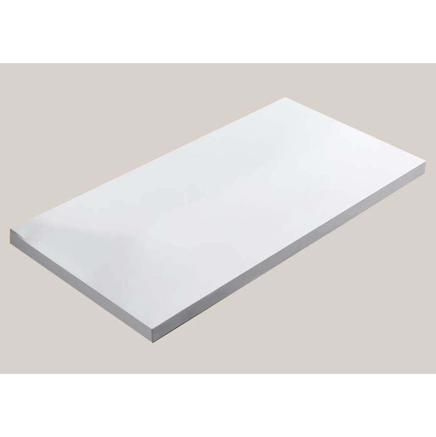 Madeli Urban-18 42''W Solid Surface , Slab No Cut-Out. Glossy White, 42''X 18''X 3/4''