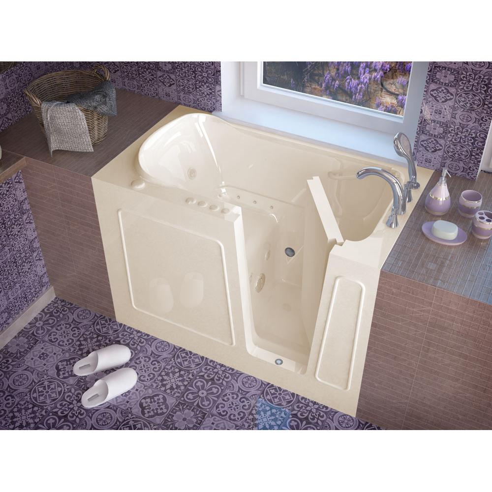 Meditub MediTub Walk-In 30 x 54 Right Drain Biscuit Whirlpool and Air Jetted Walk-In Bathtub