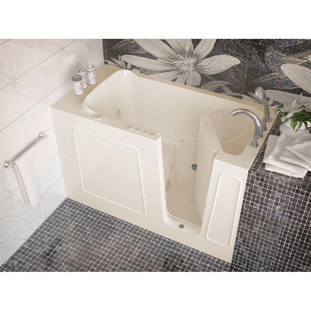 Meditub MediTub Walk-In 30 x 60 Right Drain Biscuit Whirlpool and Air Jetted Walk-In Bathtub