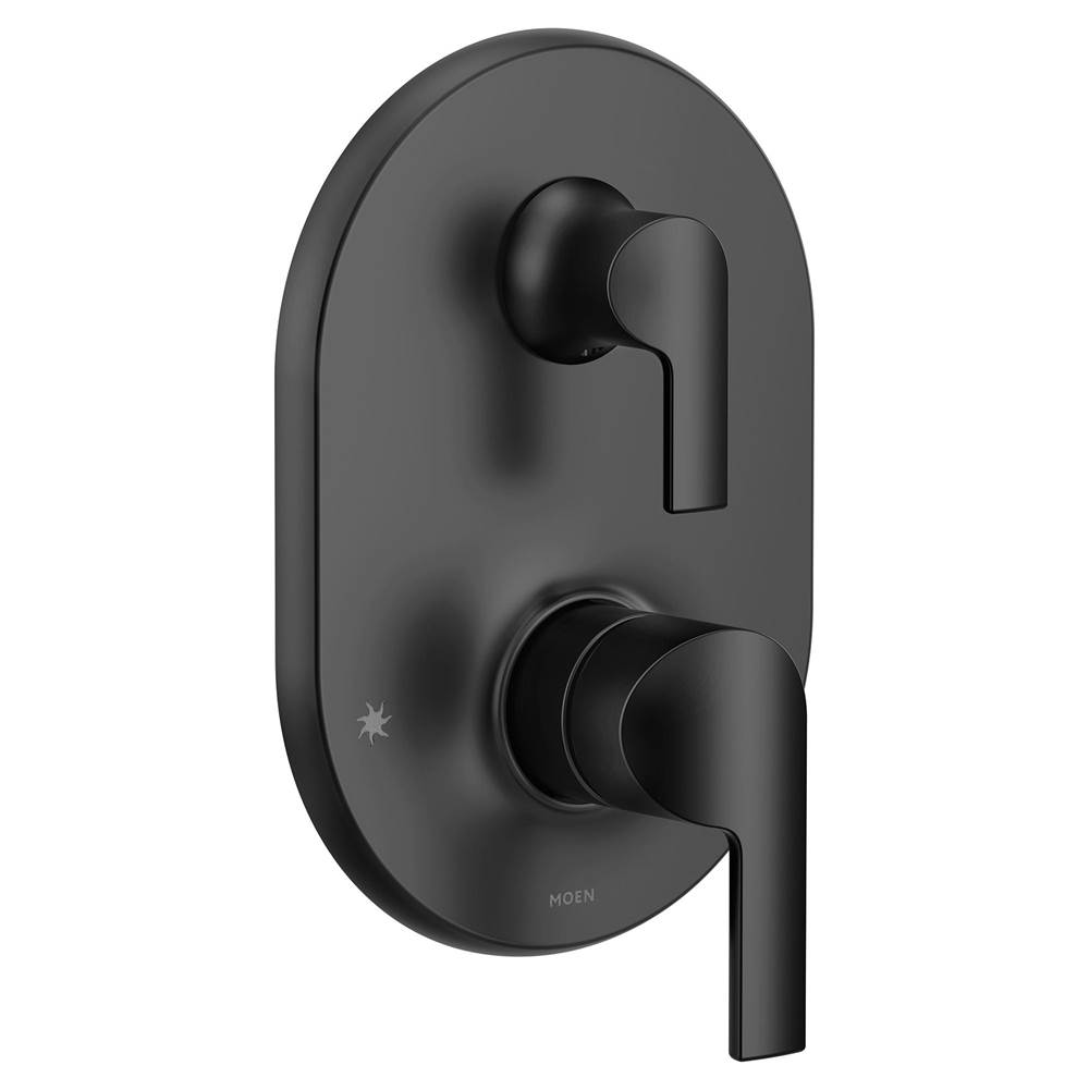 Moen Doux M-CORE 3-Series 2-Handle Shower Trim with Integrated Transfer Valve in Matte Black (Valve Sold Separately)