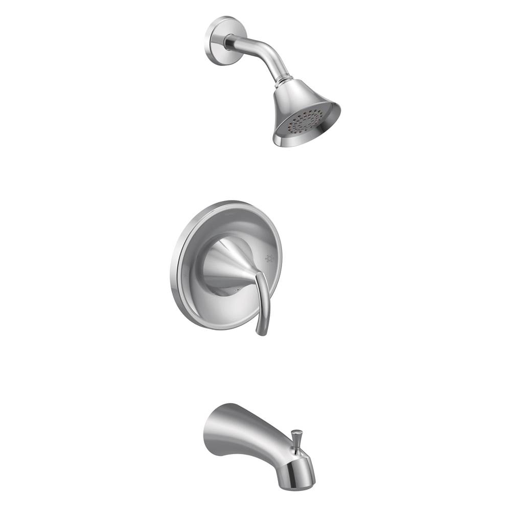 Moen Glyde 1-Spray Single-Handle Posi-Temp Tub and Shower Faucet Trim Kit in Chrome (Valve Sold Separately)