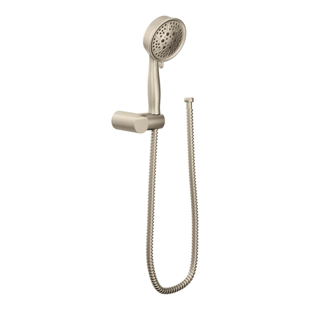 Moen Four Function Eco-Performance Handheld Shower with Wall Bracket and 69-Inch Hose, Brushed Nickel
