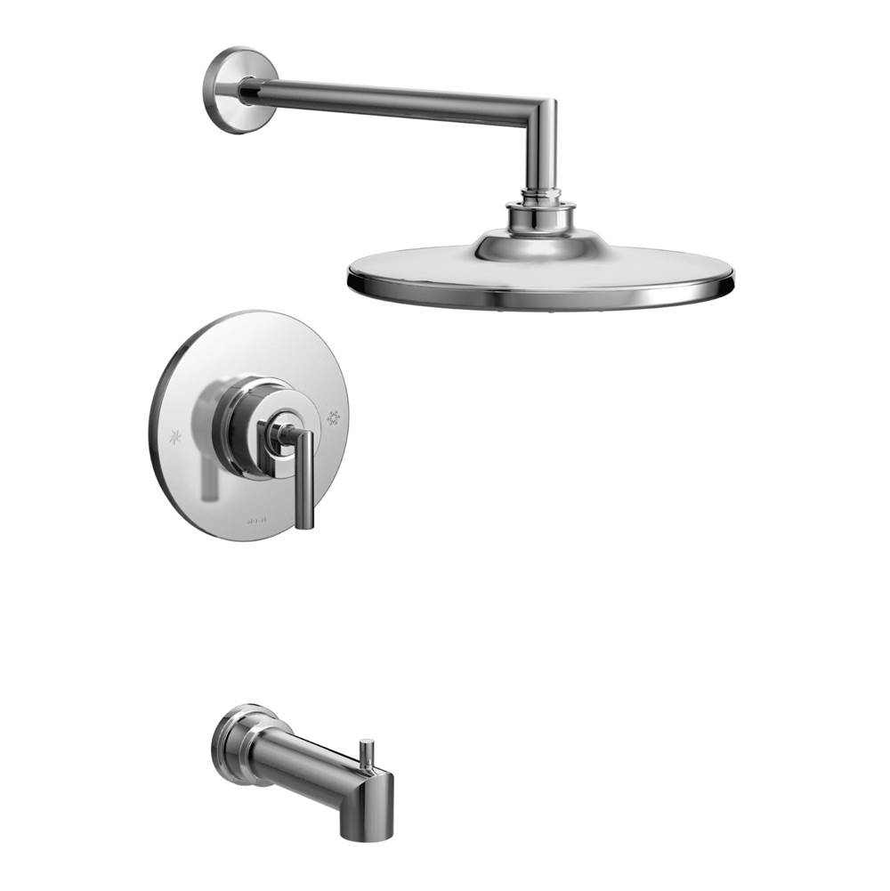 Moen Arris Posi-Temp Single-Handle 1-Spray Eco-Performance Tub and Shower Faucet Trim Kit in Chrome (Valve Sold Separately)