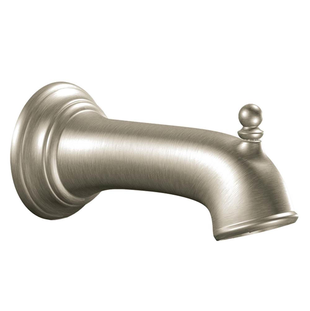 Moen Brantford Replacement 7.25-Inch Tub Diverter Spout 1/2-Inch Slip Fit Connection, Brushed Nickel