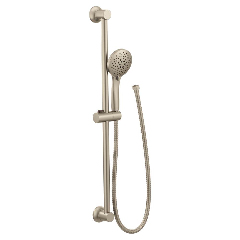 Moen Eco-Performance 5-Function Handheld Shower with 30-Inch Slide Bar and 69-Inch Hose, Brushed Nickel