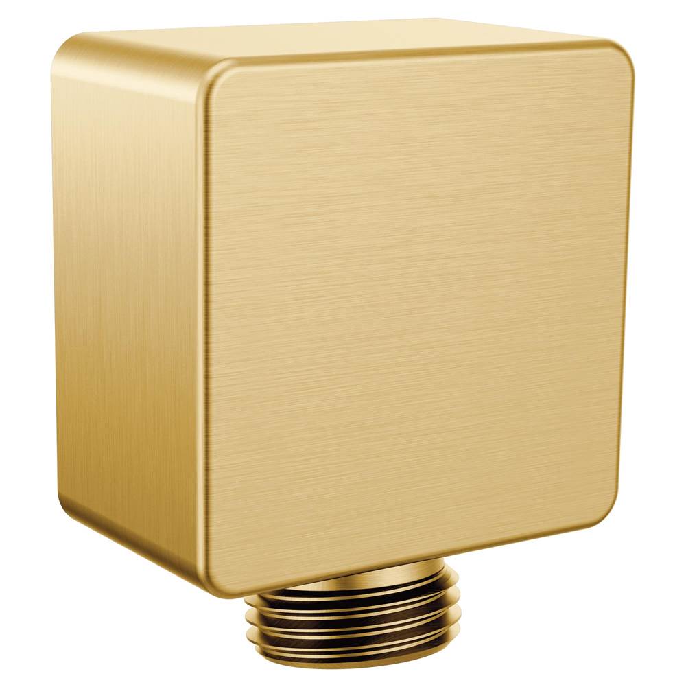 Moen Square Drop Ell Handheld Shower Wall Connector, Brushed Gold