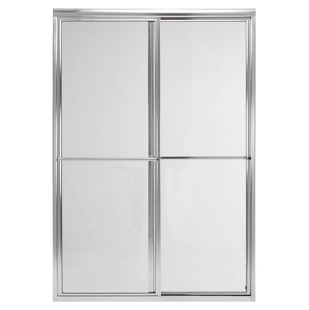 Mustee And Sons Bypass Enclosure with Clear Glass, 48'', Chrome
