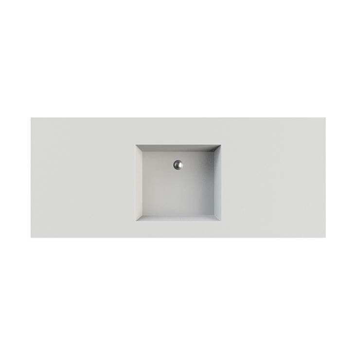 MTI Baths Petra 1 Sculpturestone Counter Sink Single Bowl Up To 24''- Gloss White