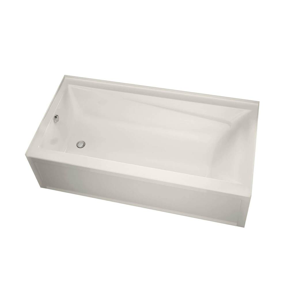 Maax Exhibit 6030 IFS Acrylic Alcove Right-Hand Drain Bathtub in Biscuit