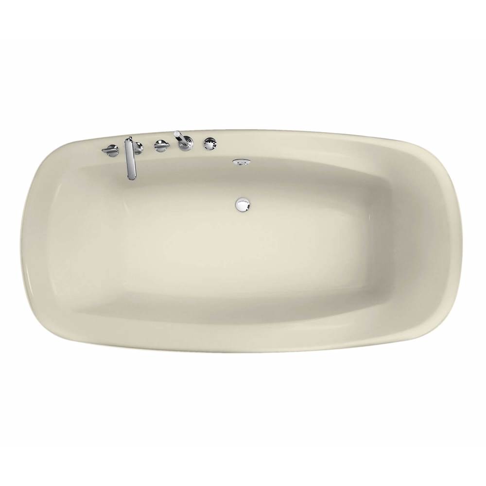 Maax Eterne 7236 Acrylic Drop-in Center Drain Bathtub in Bone