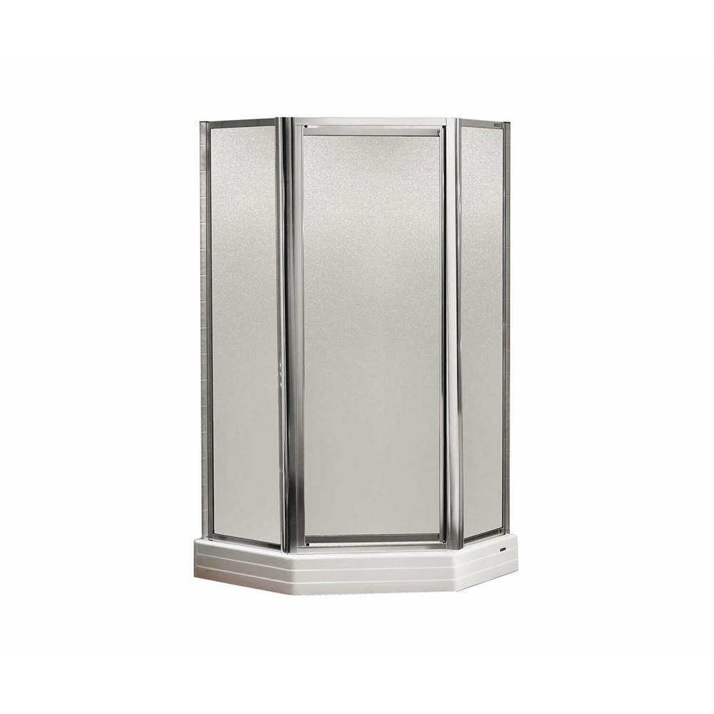 Maax Silhouette Plus Neo-angle 38 x 38-40 x 40 x 70 in Pivot Shower Door for Corner Installation with Hammer glass in Chrome