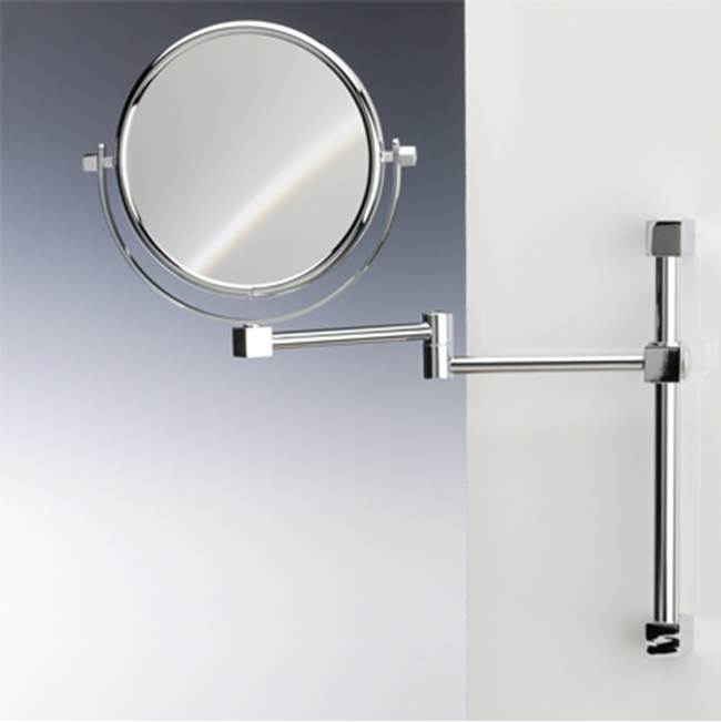 Nameeks Brass Wall Mounted Double Face 7x Magnifying Mirror