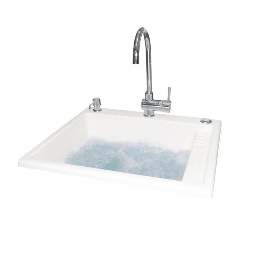 Neptune ECO acrylic laundry basin Activ-Air, Biscuit