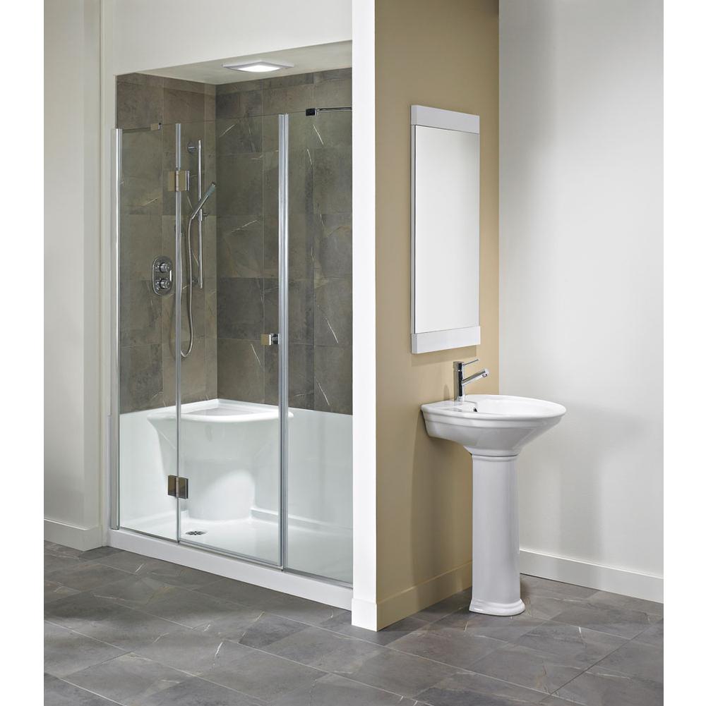Neptune KOYA shower base 32x60 with Left Seat and Right drain, Black