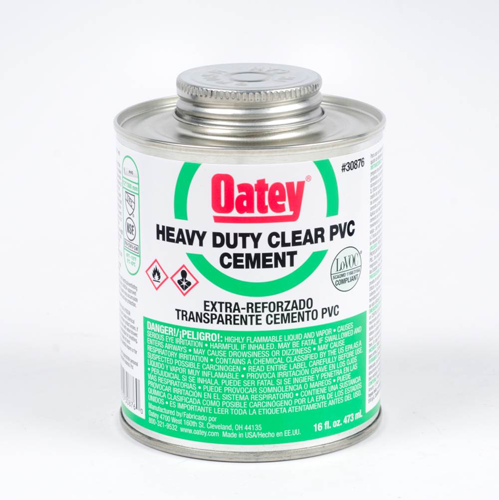 Oatey 16 Oz Pvc Heavy Duty Clear Cement