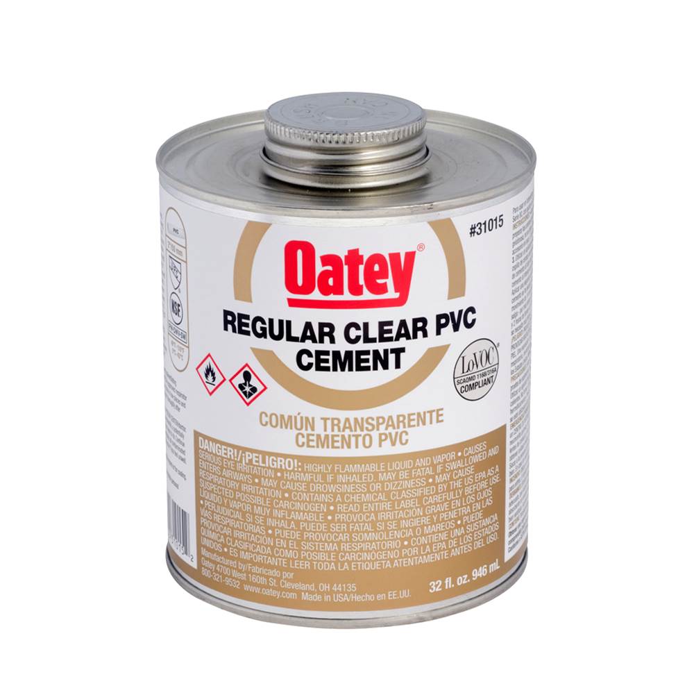 Oatey 32 Oz Pvc Regular Clear Cement