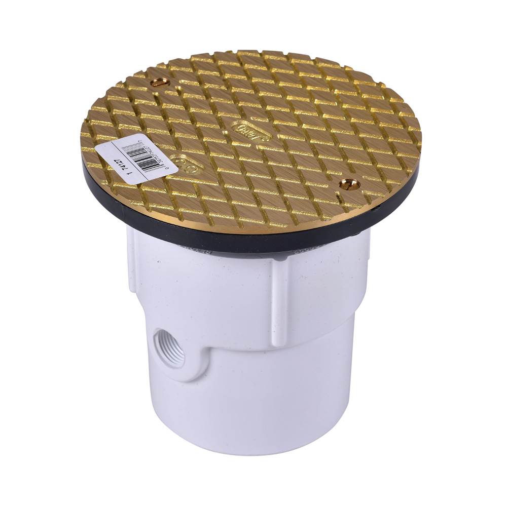 Oatey 3 Or 4 In. Adjustable Pvc Cleanout W/Brass Cover