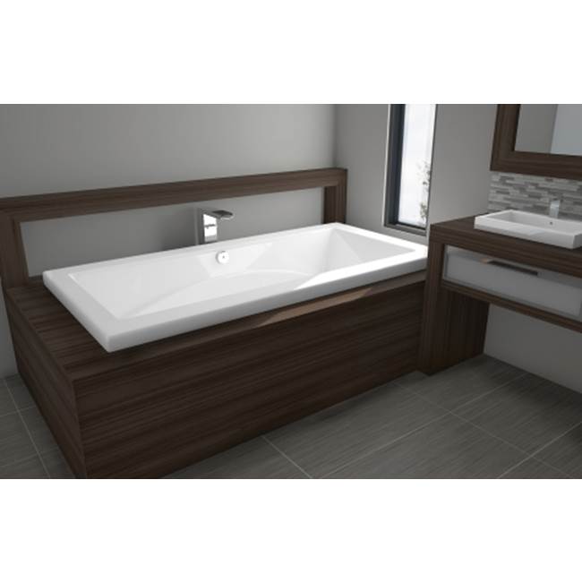 Oceania Baths Freedom 72 x 36,Deck Mount ComfortAir Bathtub, Glossy White