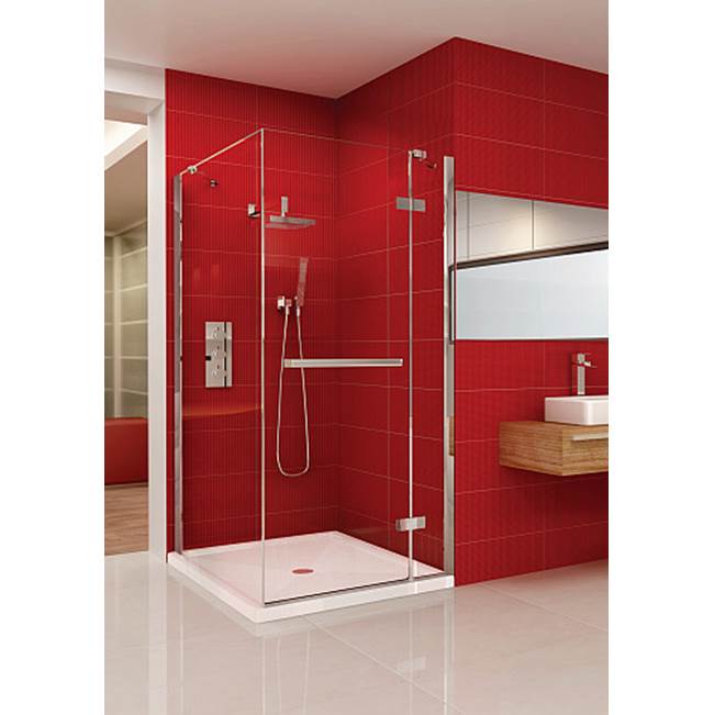 Oceania Baths California Pivoted 42 x 36,  Shower Doors, Chrome