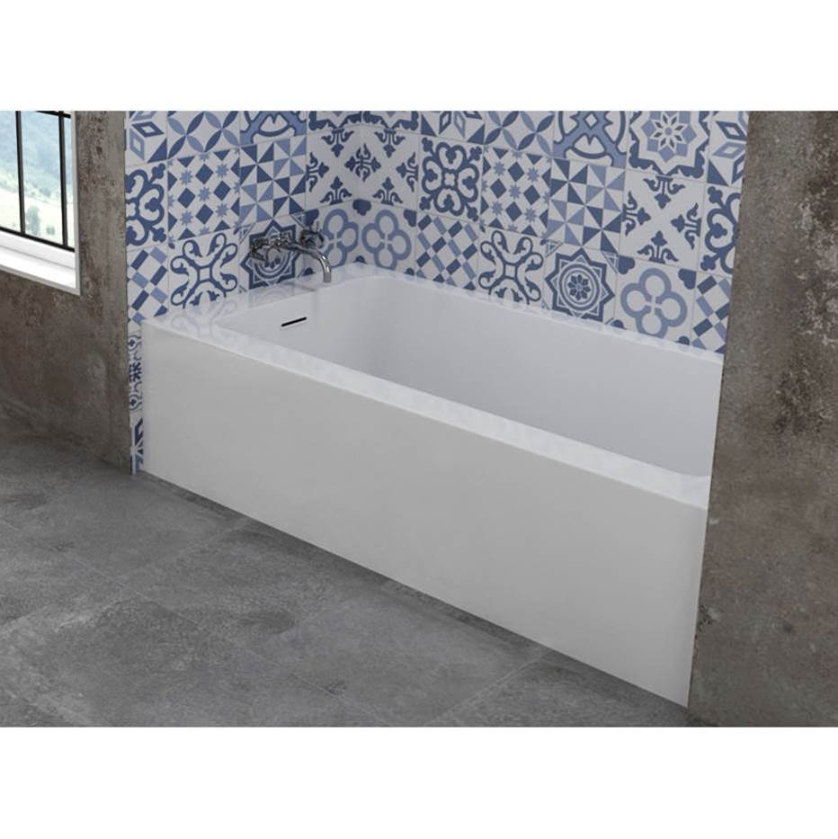 Oceania Baths Urbania Alcove 60 x 31, Soaking Bathtub, Glossy White