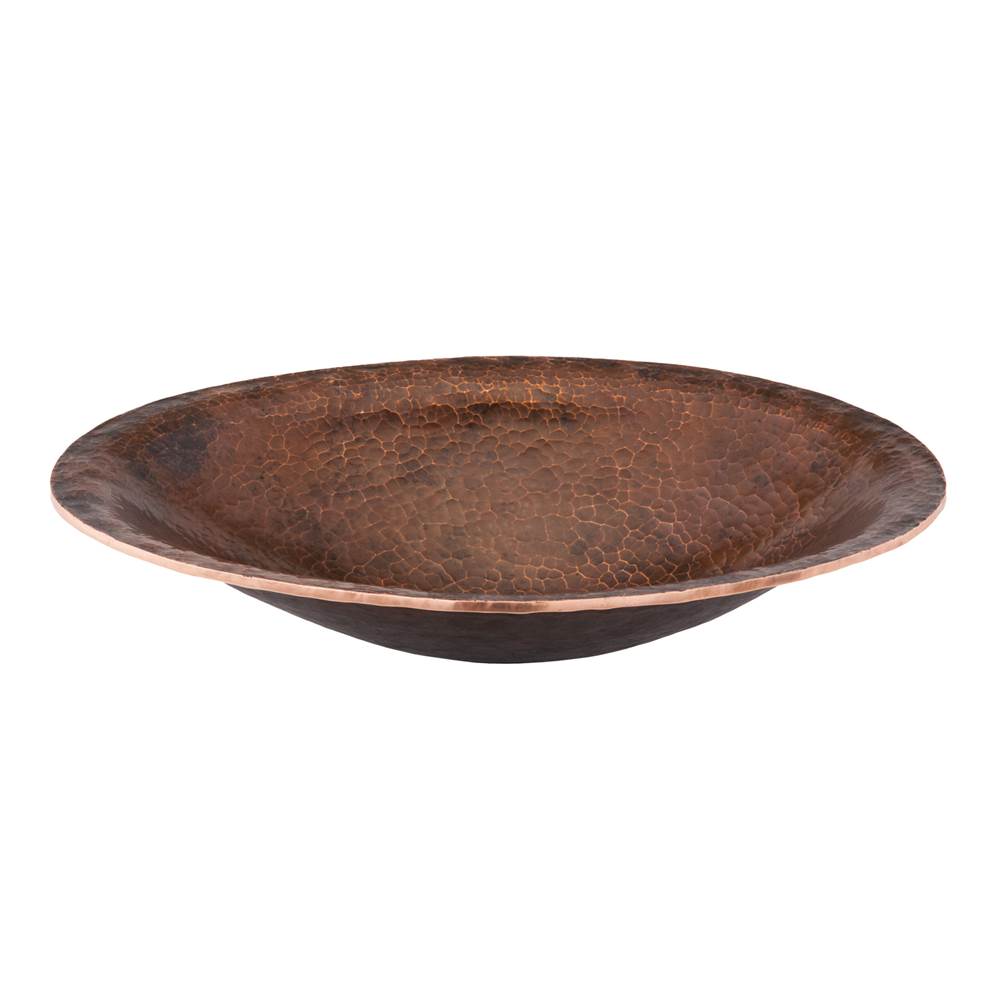 Premier Copper Products Oval Hand Forged Old World Copper Vessel Sink