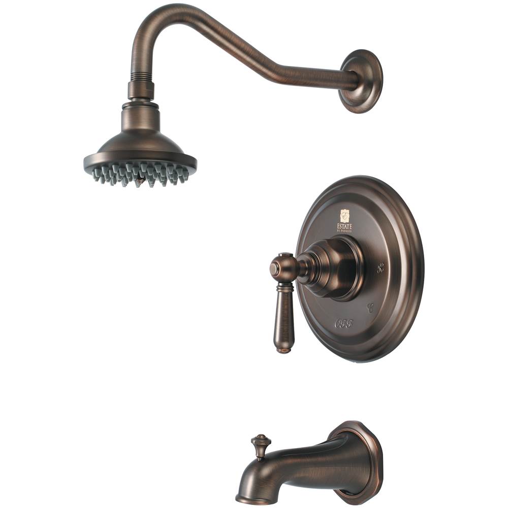 Pioneer Tub and Shower Trim Set-Americana Lever Handle Combo Diverter Spout Single Func Shower-Orb