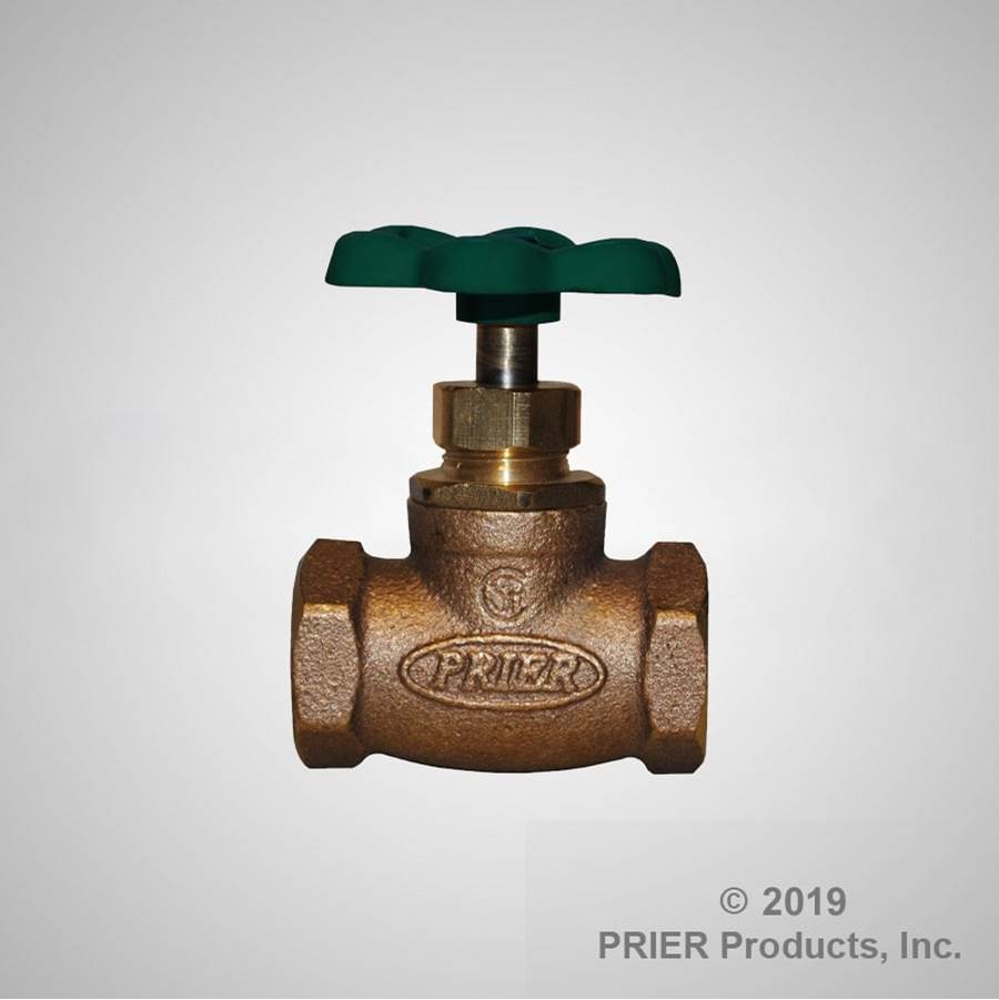 Prier Products Valve - Stop And Waste - 1/2''Fip - Blue Handle