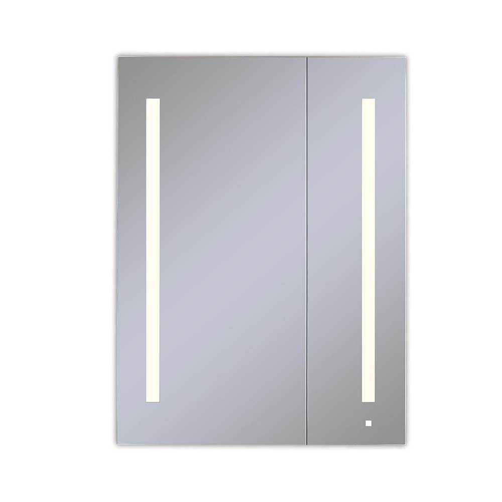 Robern AiO Lighted Cabinet, 30'' x 40'' x 4'', Two Door, LUM Lighting, 2700K Temperature (Warm Light), Dimmable, OM Audio, Electrical Outlet, USB Left Hinge