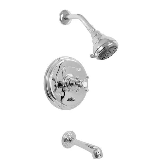 Sigma Pressure Balanced Tub & Shower Set Trim (Includes Haf And Wall Tub Spout) Sussex Polished Copper .15