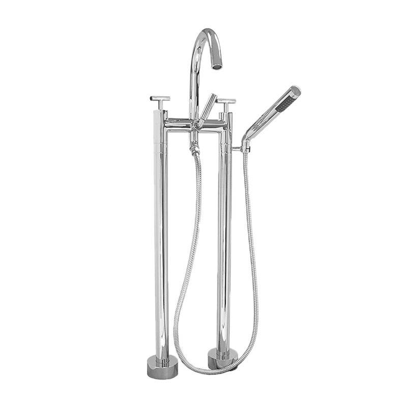 Sigma Two-hole Contemporary Floormount Tub Filler TRIM CERES II  SIGMA GOLD PVD .44
