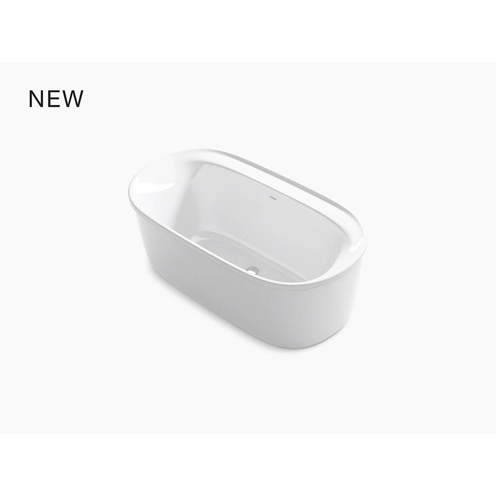Sterling Plumbing Spectacle™ 60-1/4'' x 32-1/4'' oval freestanding bath with overflow and drain