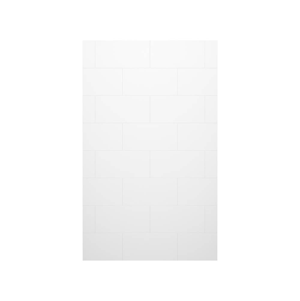 Swan TSMK-9630-1 30 x 96 Swanstone® Traditional Subway Tile Glue up Bathtub and Shower Single Wall Panel in White