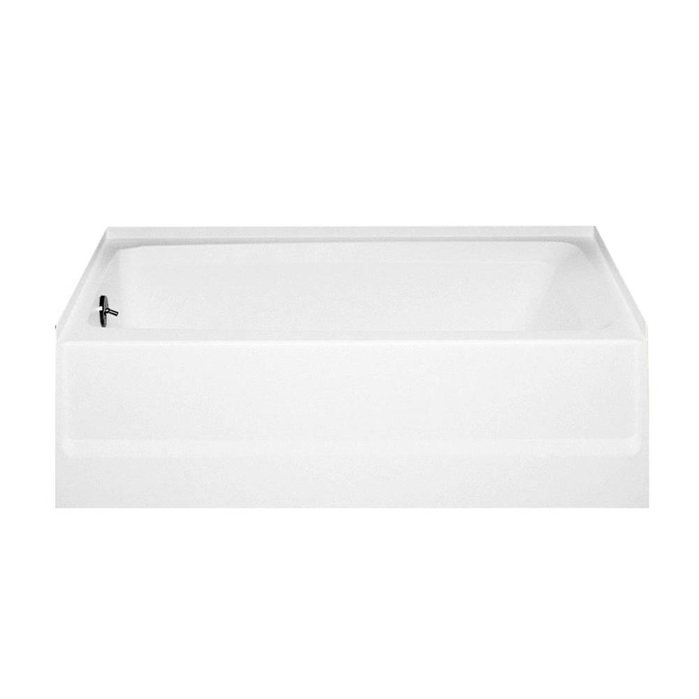 Swan BT-3060L/R 30 x 60 Veritek Alcove Bathtub with Right Hand Drain in White