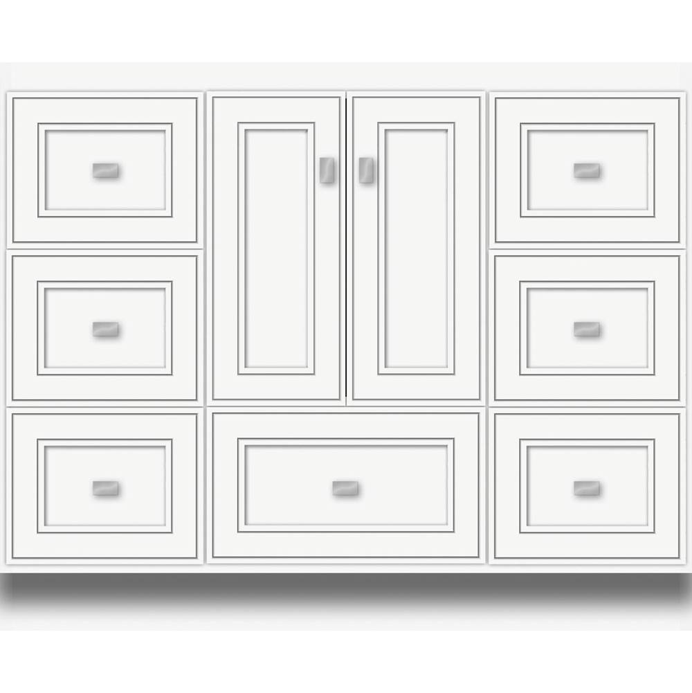 Strasser Woodenworks 42 X 18 X 34.5 Montlake Vanity Deco Miter Sat White Sb