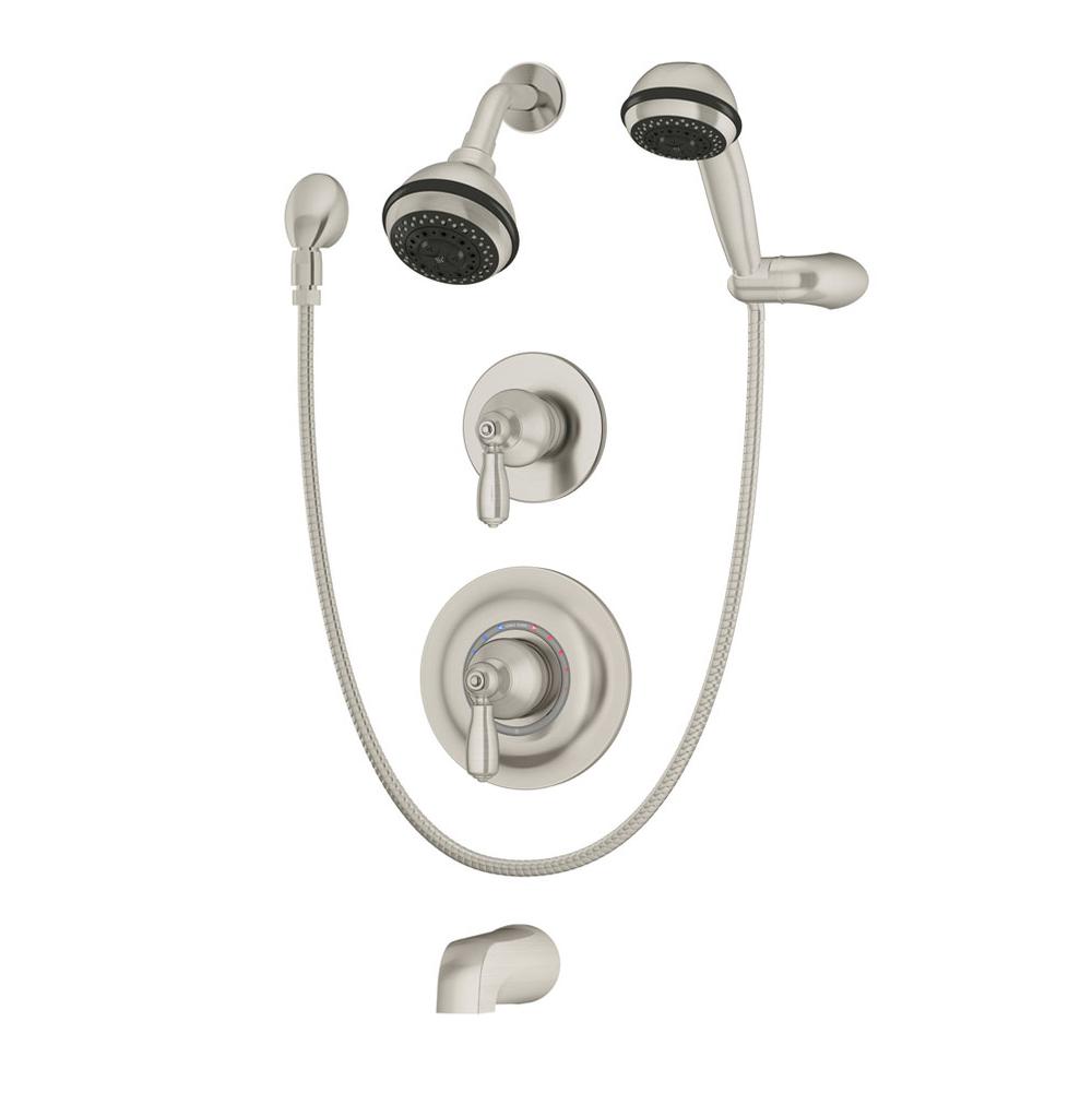 Symmons Allura 2-Handle Tub and 3-Spray Shower Trim with 3-Spray Hand Shower in Polished Chrome (Valves Not Included)