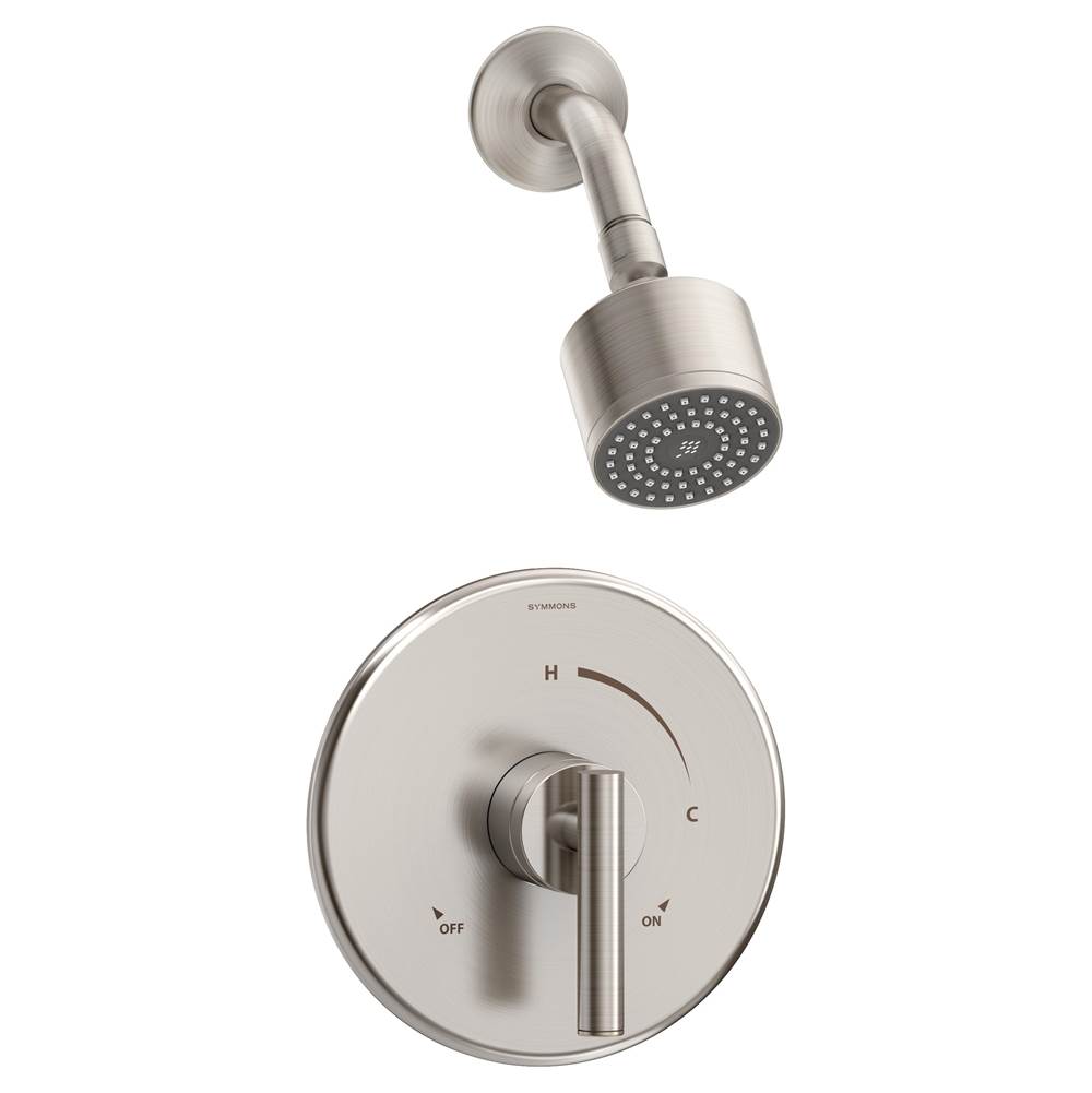 Symmons Dia Single Handle 1-Spray Shower Trim in Satin Nickel - 1.5 GPM (Valve Not Included)