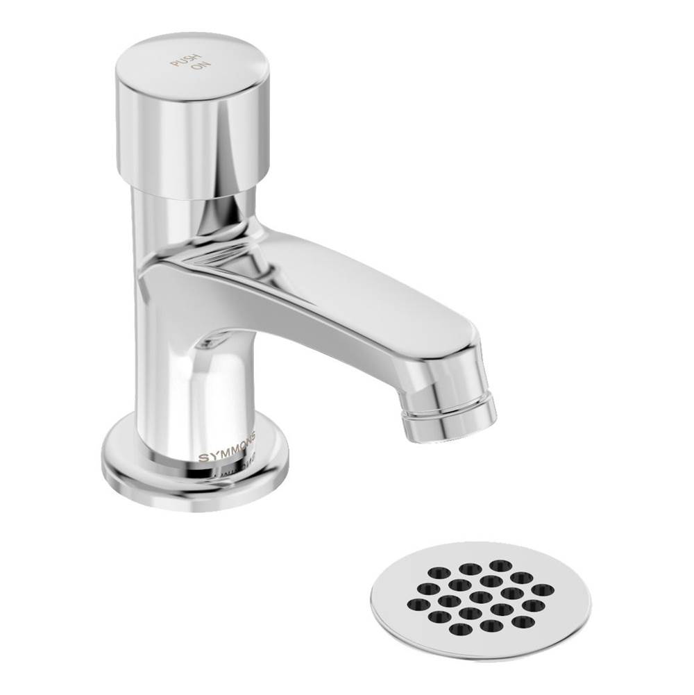 Symmons SCOT Metering Lavatory Faucet with Grid Drain in Polished Chrome (0.5 GPM)