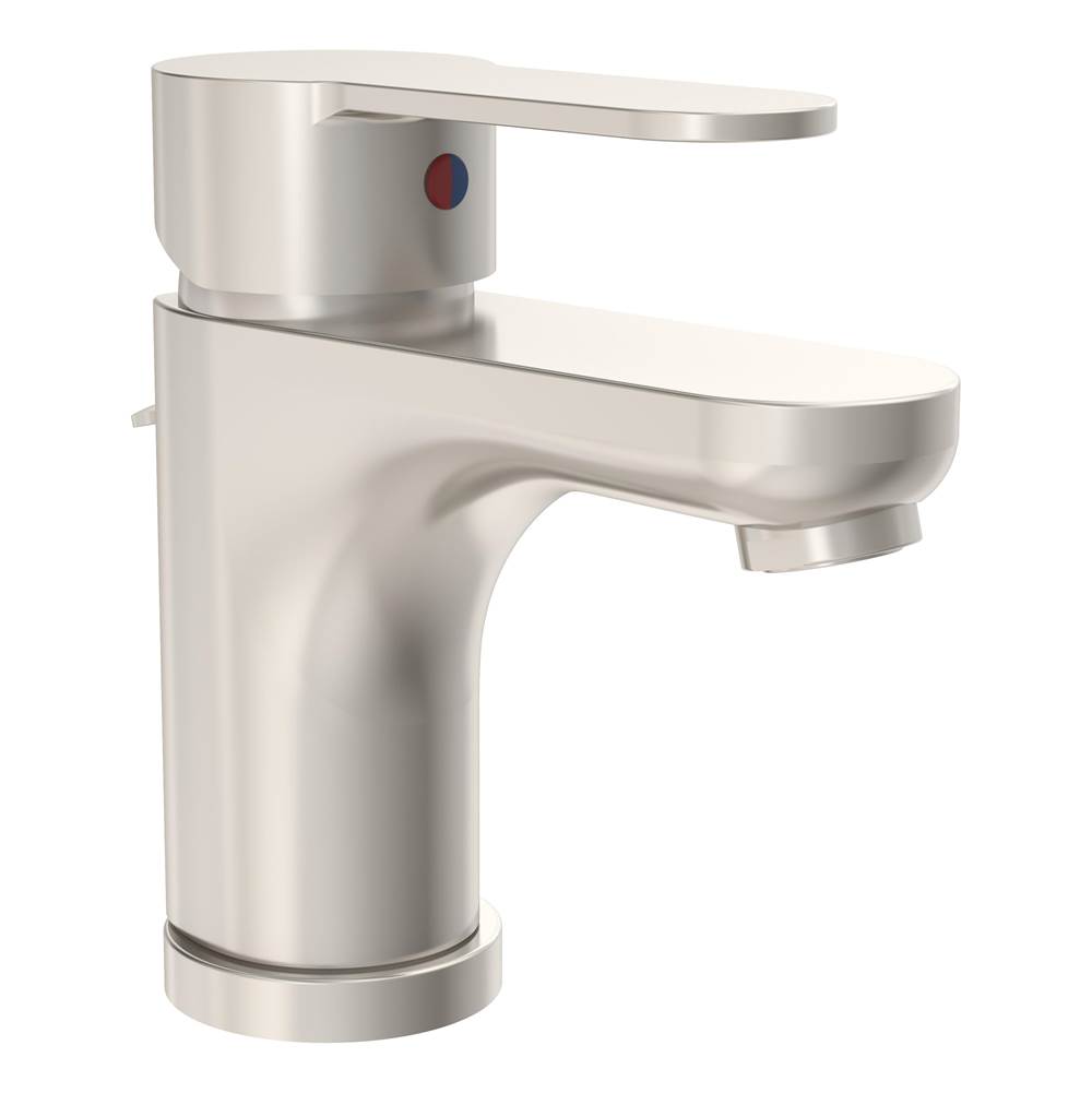 Symmons Identity Single Hole Single-Handle Bathroom Faucet with Drain Assembly in Satin Nickel (1.5 GPM)