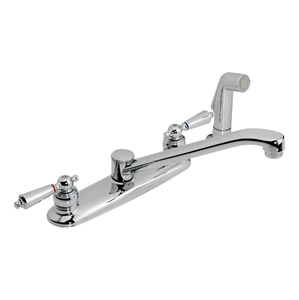 Symmons Origins 2-Handle Kitchen Faucet with Side Sprayer in Polished Chrome (1.0 GPM)