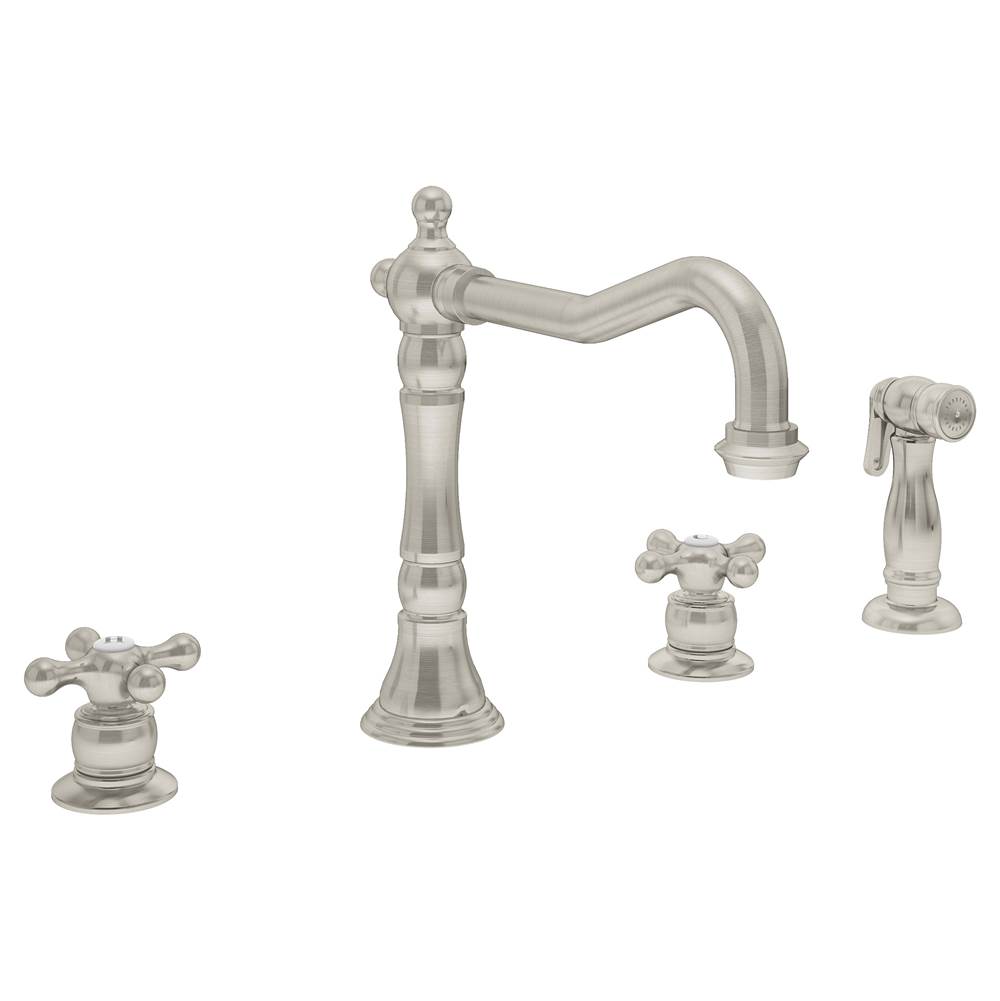 Symmons Carrington 2-Handle Kitchen Faucet with Side Sprayer in Satin Nickel (2.2 GPM)