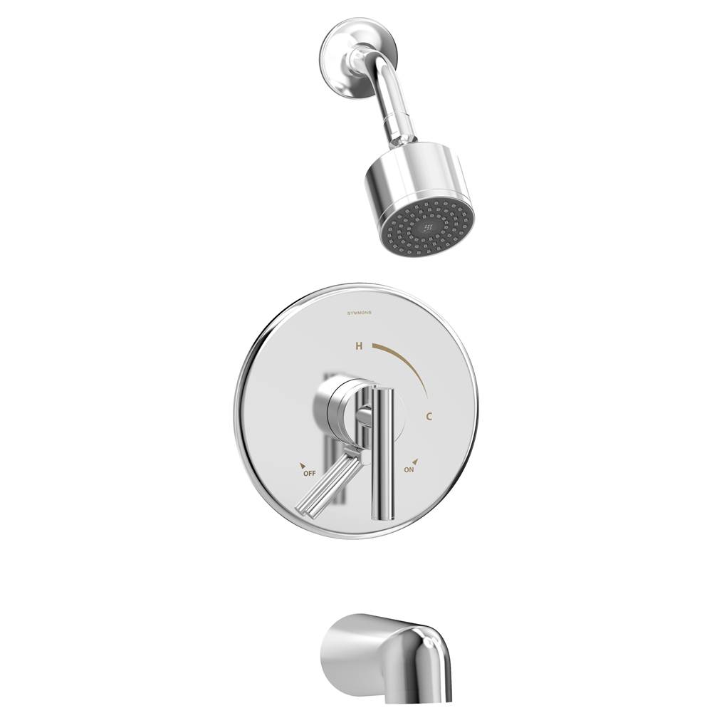 Symmons Dia Single Handle 1-Spray Tub and Shower Faucet Trim in Polished Chrome - 1.5 GPM (Valve Not Included)