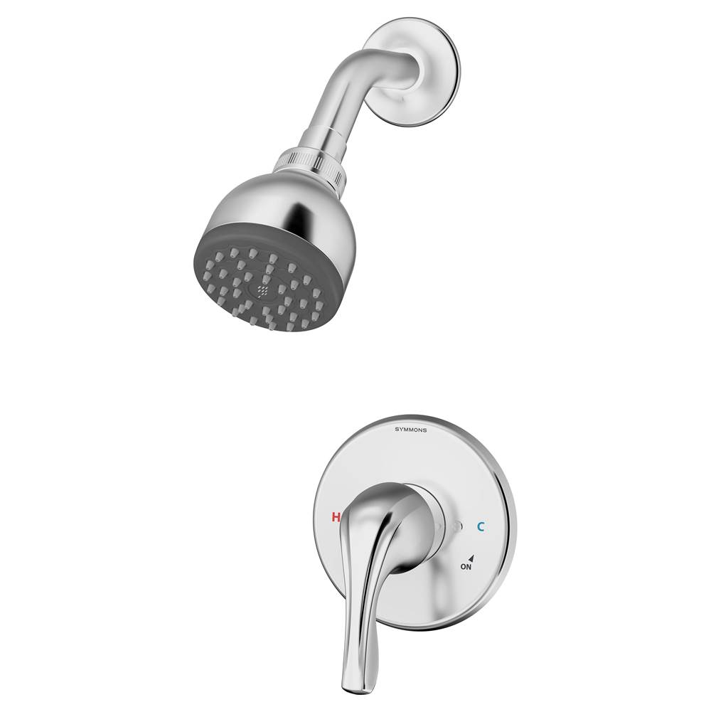 Symmons Origins Single Handle 1-Spray Shower Trim with Solid Brass Escutcheon in Polished Chrome - 1.5 GPM (Valve Not Included)
