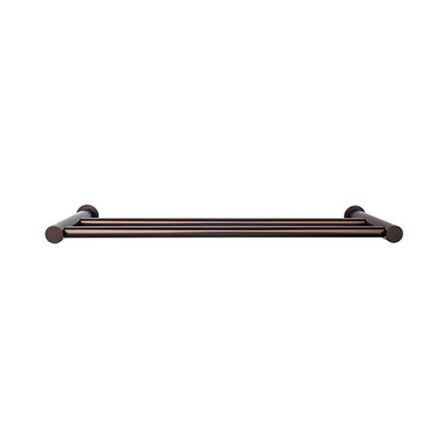 Top Knobs Hopewell Bath Towel Bar 30 Inch Double Oil Rubbed Bronze