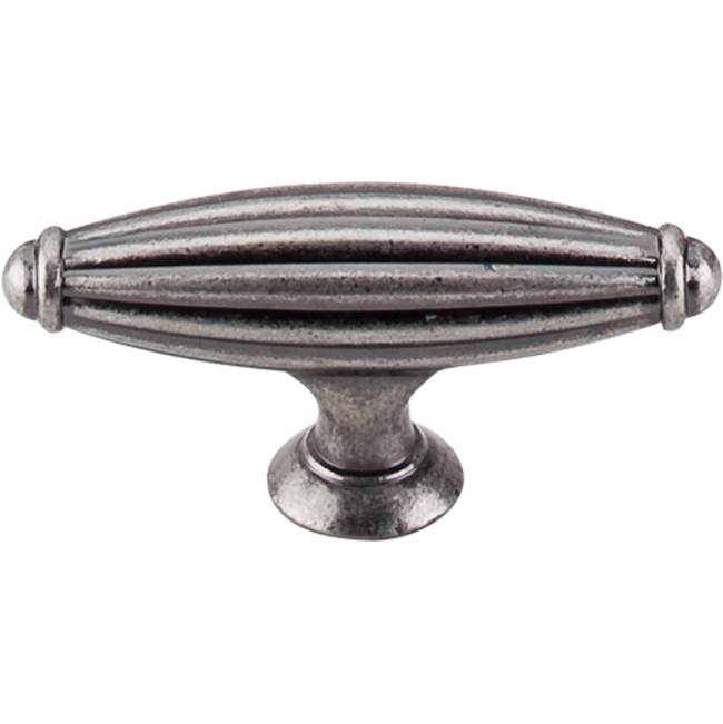 Top Knobs Tuscany T-Handle 2 5/8 Inch Pewter Antique