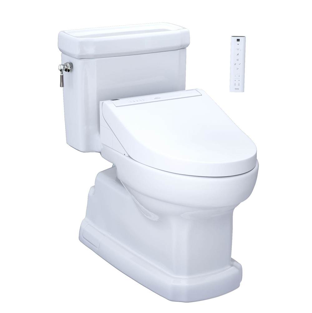 TOTO TOTO Eco Guinevere WASHLET plus Ready Elongated 1.28 GPF Universal Height Skirted Toilet with CEFIONTECT, Bone - MS974224CEFGNo.03