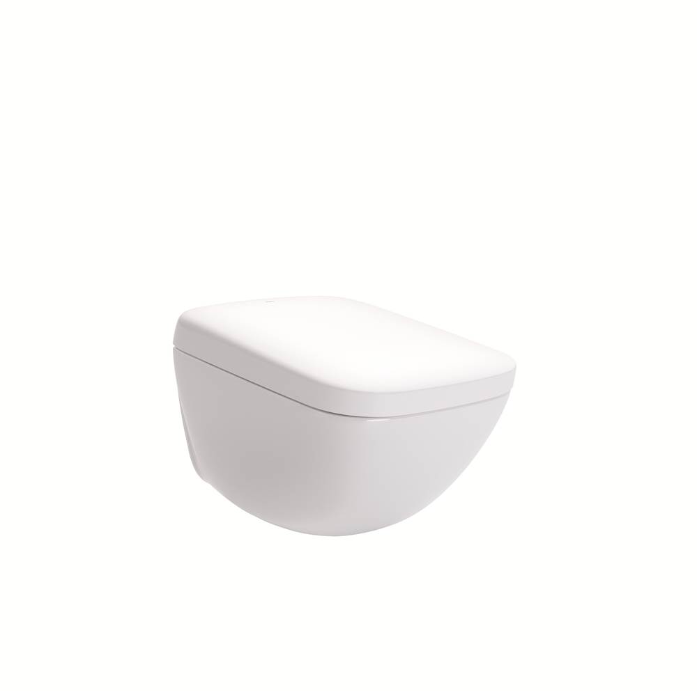 TOTO TOTO® NEOREST® WX1™ Dual Flush 1.2 or 0.8 GPF Wall-Hung Toilet with Integrated Bidet Seat and eWater+®, Cotton White